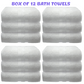 Wholesale Turkwell Bath Towels 100% Combed Cotton, 27x54 in, White, BOX of 12
