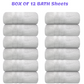 Wholesale Turkwell Bath Sheets Towels, 100% Combed Cotton, 35x70 in, Extra Large, White, BOX of 12